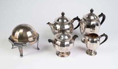 Luc LANEL for Christofle 
Tea set including...
