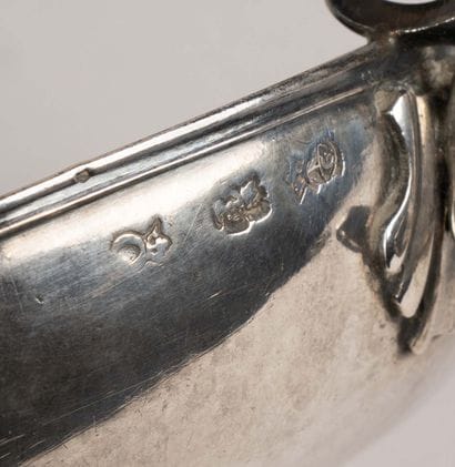 A silver goblet on a pedestal, 18th century
313.66...