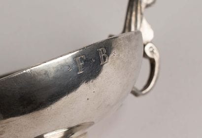 A small goblet on a silver base, 18th century
166.38...