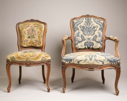 Fauteuil cabriolet et une chaise cabriolet...