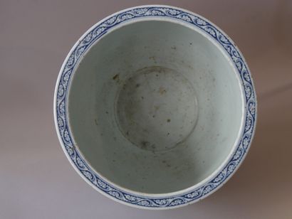 Large Chinese porcelain fish vase with a...