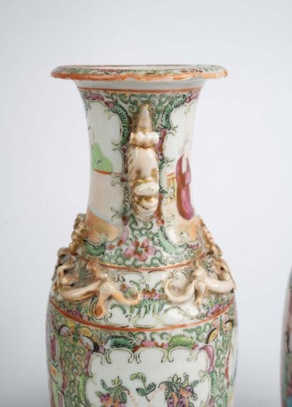 CHINA, 19th century 
Three Canton porcelain...