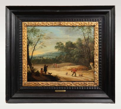 Ecole bruxelloise du XVIIe siècle,
Paysage...