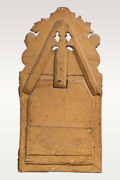Wall-mounted mirror with a molded, carved,...