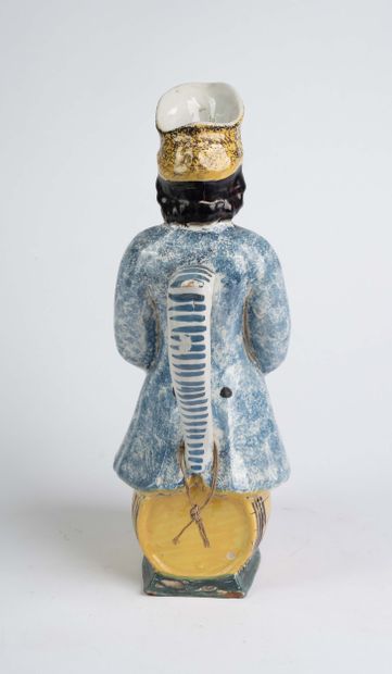 Jacquot pitcher in polychrome earthenware,...