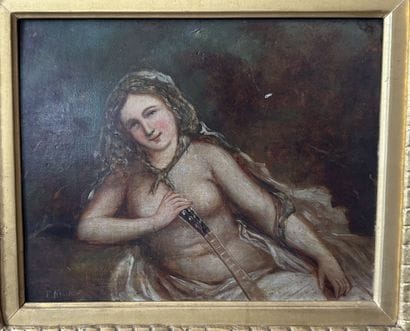 19th-Century French School 
Odalisque with...