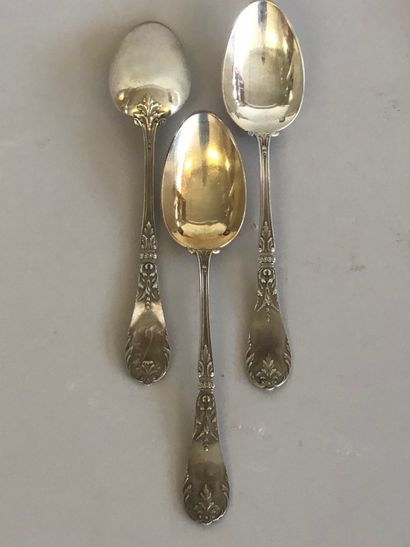 11 silver spoons (950 parts per thousand),...