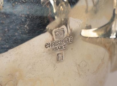 CHRISTOFLE - Louis XV-style silver plated...