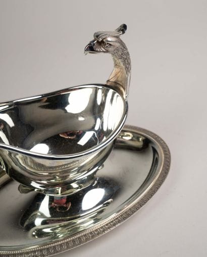 CHRISTOFLE - Plain silver-plated metal helmet-shaped...