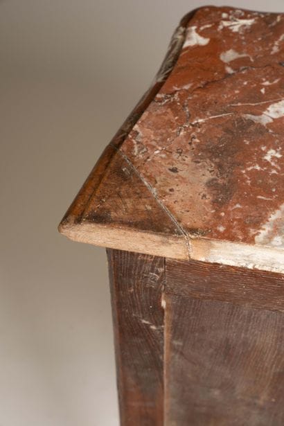 Curved “entre-deux” chest of drawers made...