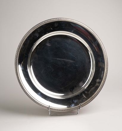 CHRISTOFLE - Plat creux circulaire en métal...