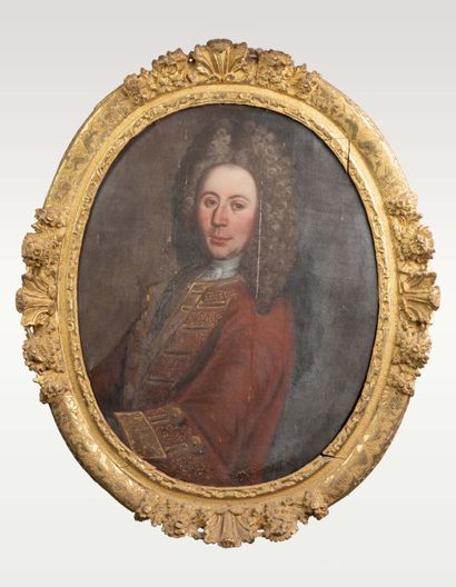 Ecole du XVIII siècle,
Portrait d'homme de...