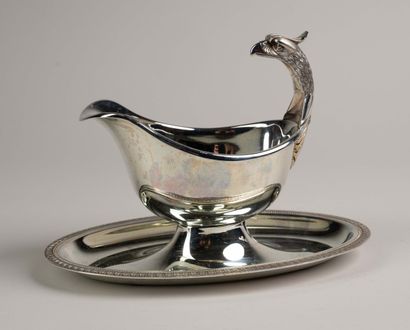 CHRISTOFLE - Plain silver-plated metal helmet-shaped...