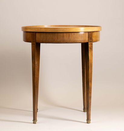 Side table made of solid wood and wood veneer,...