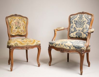 Fauteuil cabriolet et une chaise cabriolet...