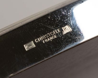CHRISTOFLE - Plain silver-plated serving...