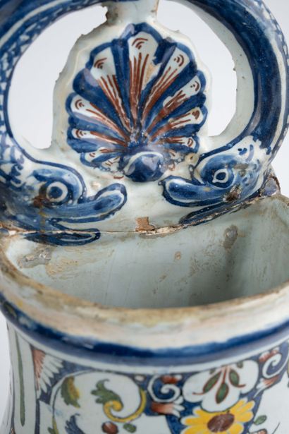 Polychrome earthenware fountain in the Rouen...