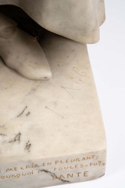 Jean-Paul AUBE (1837-1916) 
Dante
Marbre...