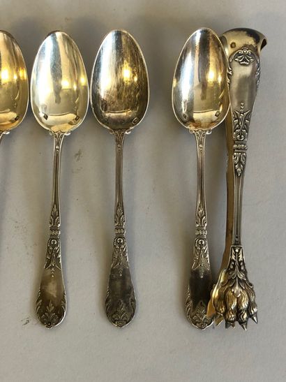 11 silver spoons (950 parts per thousand),...