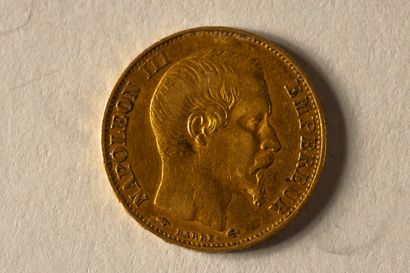 1 20-franc Napoleon III gold coin