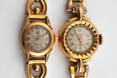 2 montres de dame accidentées vers fermoir....