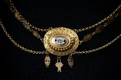 Auvergne slave necklace in yellow gold (750...
