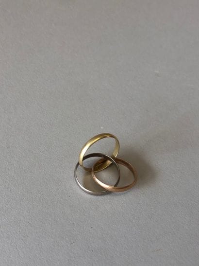 CARTIER. “Trinity” wedding band in three...
