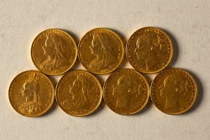 7 Saint-Georges gold coins