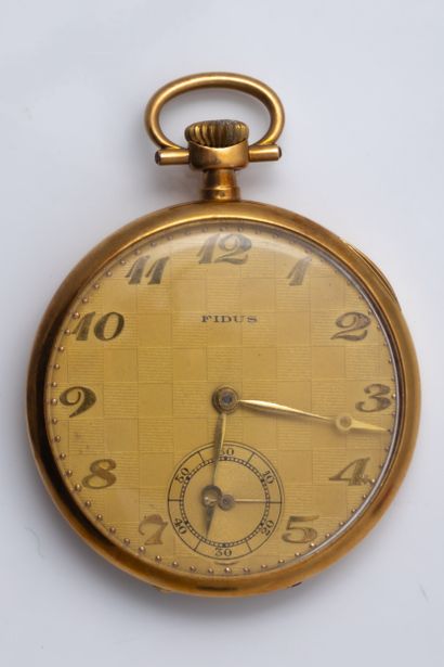 FIDUS. Montre gousset et contre boîtier en...