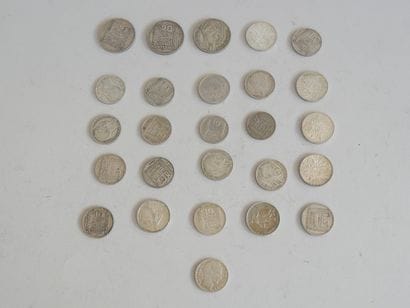 Set of silver coins:
- 3 x 5-franc Turin...