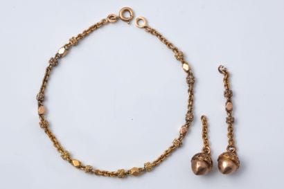 Small bracelet in yellow and rose gold (750)....