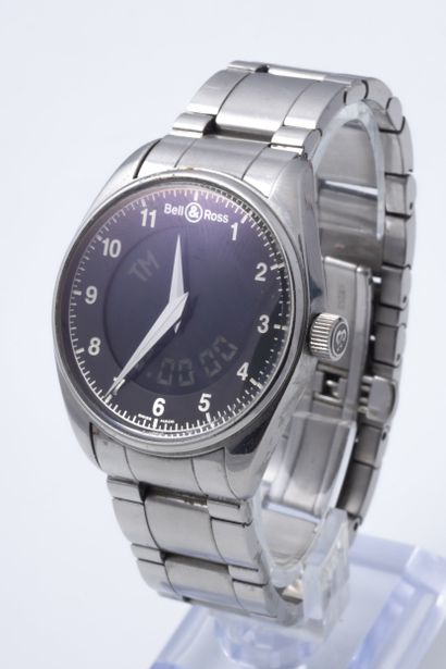BELL & ROSS. Montre bracelet acier d’homme...