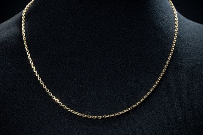 Filed forçat-link chain in yellow gold (750...