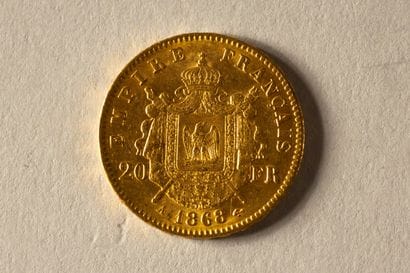 20-franc Napoleon II gold franc, 1868