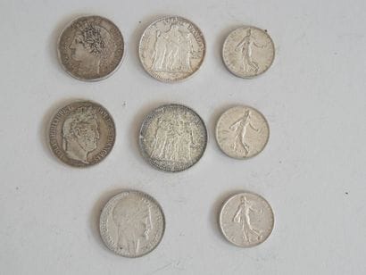 Set of silver coins consisting of:
- 2 10-franc...