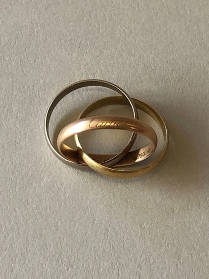 CARTIER. “Trinity” wedding band in three...