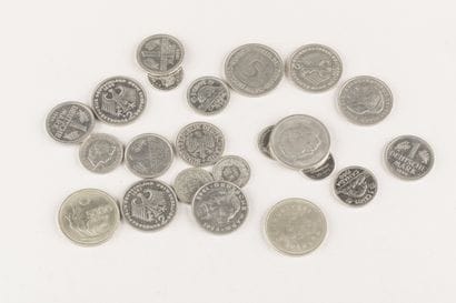 Lot of 22 silver coins including Deutsch...