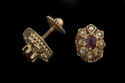 Paire de boucles d’oreilles marguerite en...