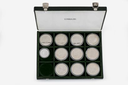 10 silver medals commemorating the birth...
