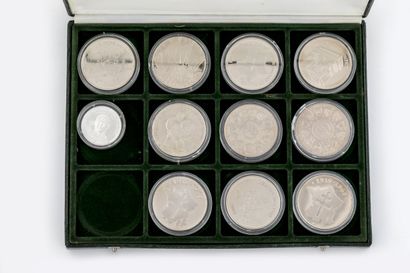 10 silver medals commemorating the birth...