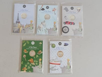 5 10-euro silver coins, 
