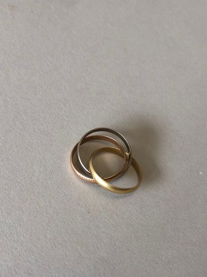 CARTIER. “Trinity” wedding band in three...