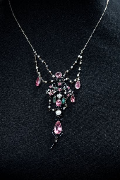 Collier draperie en argent (800 millièmes)...