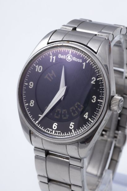 BELL & ROSS. Montre bracelet acier d’homme...