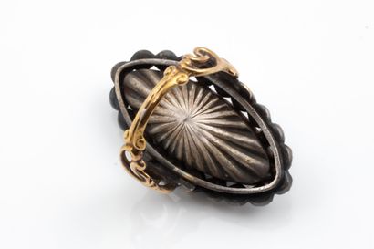 Long marquise ring in silver (800 parts per...