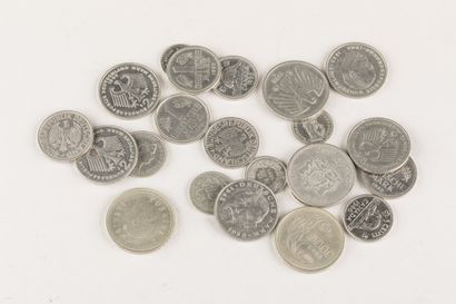 Lot of 22 silver coins including Deutsch...