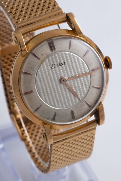 ESKA. Montre bracelet d’homme en or jaune...