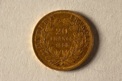 1 20-franc Napoleon III gold coin