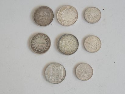 Set of silver coins consisting of:
- 2 10-franc...