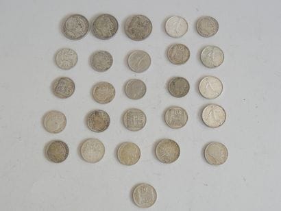 Set of silver coins:
- 3 x 5-franc Turin...